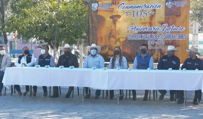 “105 aniversario luctuoso del revolucionario Bustamantense Alberto Carrera Torres”