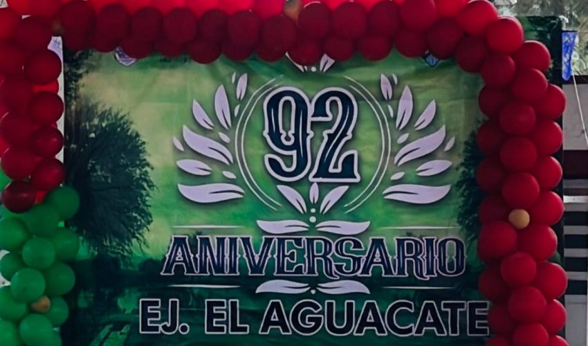 Felicitaciones a los habitantes de Ejido El Aguacate por su 92º aniversario de fundación! ¡Que disfruten de unas felices fiestas!
